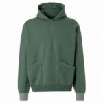 A.PRESSE vintage zip sweat hoodie featuring a relaxed fit, premium heavyweight cotton fabric, and a full front zipper design.