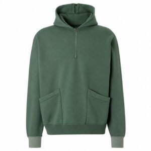 A.PRESSE vintage zip sweat hoodie featuring a relaxed fit, premium heavyweight cotton fabric, and a full front zipper design.