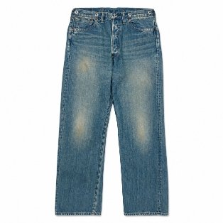 A.Presse Vintage Denim Pants A.PRESSE Vintage Denim Pants in classic washed blue denim with a straight-leg fit, five-pocket design, and authentic vintage-inspired detailing for a timeless casual look.