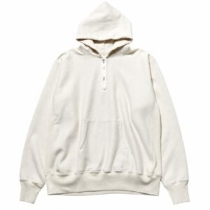 A.PRESSE 2025 Style1 Vintage Half Zip Sweat Hoodie in premium vintage wash streetwear design with relaxed fit and half zip closure