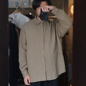 A.PRESSE 2026 Style1 Hemp Regular Collar Shirt