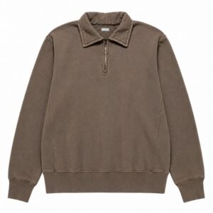 A.PRESSE 2026 Style1 Vintage Half Zip Sweat Shirt premium men's vintage half zip streetwear sweatshirt in relaxed fit