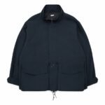 A.PRESSE Men's Canadian Air Force Jacket Navy military-inspired premium outerwear front view in navy blue for men's streetwear fashion.