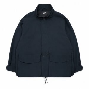 A.PRESSE Men's Canadian Air Force Jacket Navy military-inspired premium outerwear front view in navy blue for men's streetwear fashion.