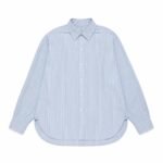 A.PRESSE Regular Collar Shirt Navy premium men's button-up shirt with classic collar and relaxed fit for modern streetwear styling.