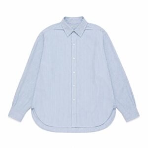 A.PRESSE Regular Collar Shirt Navy premium men's button-up shirt with classic collar and relaxed fit for modern streetwear styling.