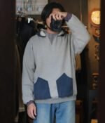 A.PRESSE Vintage Attached Hood Sweat Parka