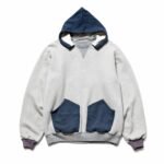 A.PRESSE Vintage Attached Hood Sweat Parka premium cotton fleece hoodie with vintage-inspired relaxed streetwear fit