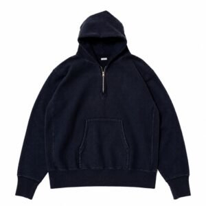 A.PRESSE Vintage Half Zip Sweat Hoodie premium vintage washed half zip streetwear hoodie with relaxed fit and soft cotton fabric