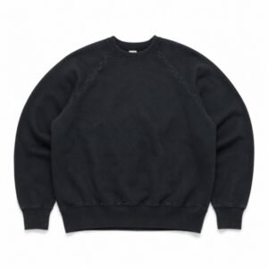 A.PRESSE Vintage Sweatshirt Black premium cotton streetwear crewneck sweatshirt for men with vintage-inspired design and relaxed fit.