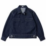 A.PRESSE Vintage US Navy Denim Jacket premium USA streetwear denim outerwear with vintage military-inspired design and durable construction.
