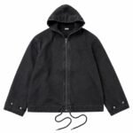 A.PRESSE Vintage US Navy Zip Hoodie in premium cotton with vintage military-inspired streetwear design and full zip closure.