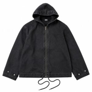 A.PRESSE Vintage US Navy Zip Hoodie in premium cotton with vintage military-inspired streetwear design and full zip closure.