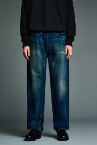 A.PRESSE Vintage Washed Straight Denim Pant
