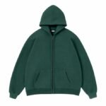A.PRESSE Vintage ZIP Sweat Hoodie in premium cotton fleece with vintage wash, full zip closure, and relaxed streetwear fit.