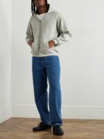 A.PRESSE Cotton-Fleece Zip-Up Hoodie