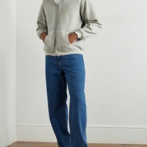 A.PRESSE Cotton-Fleece Zip-Up Hoodie