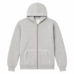A.PRESSE Cotton-Fleece Zip-Up Hoodie premium men's streetwear hoodie with soft cotton fleece fabric, full zip closure, and relaxed fit design.