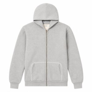 A.PRESSE Cotton-Fleece Zip-Up Hoodie premium men's streetwear hoodie with soft cotton fleece fabric, full zip closure, and relaxed fit design.