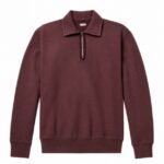 A.PRESSE Cotton-Jersey Half-Zip Sweatshirt in premium cotton jersey fabric with relaxed fit and modern streetwear styling.