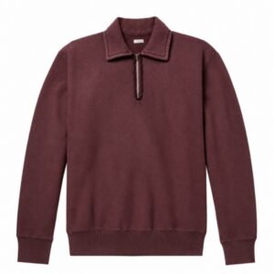 A.PRESSE Cotton-Jersey Half-Zip Sweatshirt in premium cotton jersey fabric with relaxed fit and modern streetwear styling.
