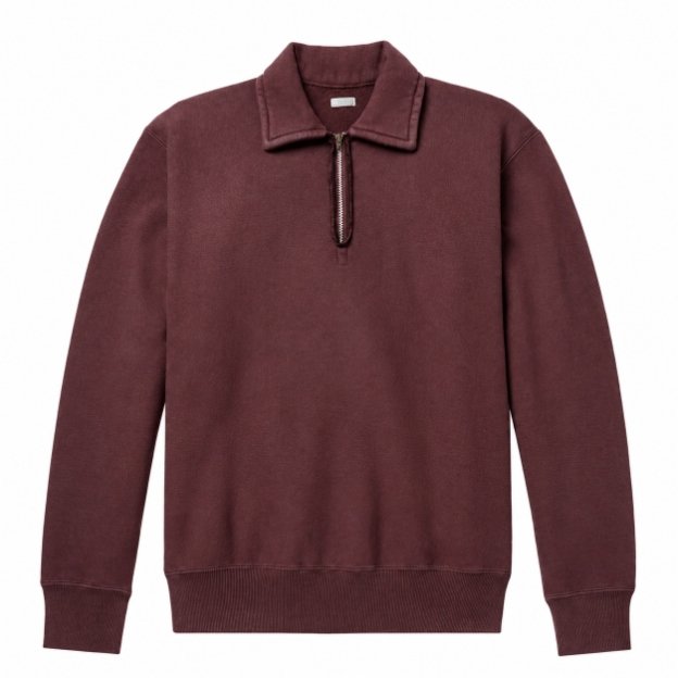 A.PRESSE Cotton-Jersey Half-Zip Sweatshirt A.PRESSE Cotton-Jersey Half-Zip Sweatshirt in premium cotton jersey fabric with relaxed fit and modern streetwear styling.