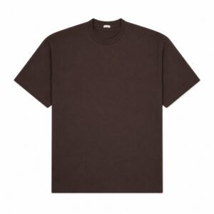 A.PRESSE Cotton-Jersey T-Shirt Brown premium men's cotton jersey short sleeve streetwear t-shirt with relaxed fit