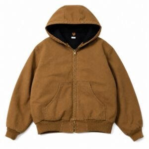 A.PRESSE Hemp and Silk-Blend Canvas Hoodie in premium hemp and silk fabric with relaxed fit for modern USA streetwear.