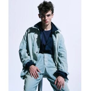 A.PRESSE Indigo Pin Check Work Pants