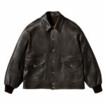 A.PRESSE Leather A-1 Flight Jacket premium vintage leather bomber jacket for men's streetwear fashion USA audience