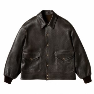 A.PRESSE Leather A-1 Flight Jacket premium vintage leather bomber jacket for men's streetwear fashion USA audience