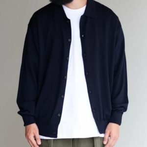 A.PRESSE Polo Collar Cardigan