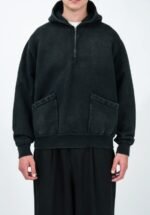 A.PRESSE Sailor Hood Half Zip Sweatshirt
