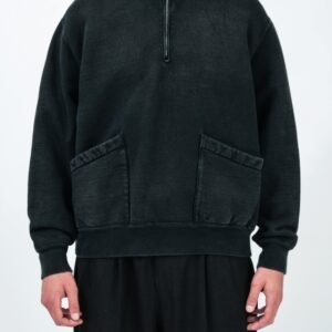 A.PRESSE Sailor Hood Half Zip Sweatshirt