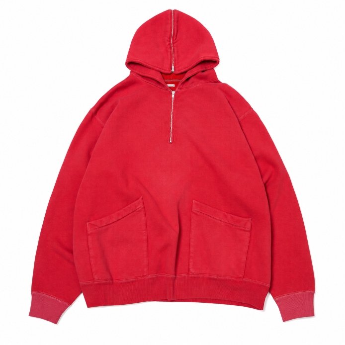 A.PRESSE Sailor Hood Sweatshirt Red A.PRESSE Sailor Hood Sweatshirt red premium streetwear hoodie with relaxed fit and sailor hood design