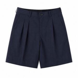 A.PRESSE Two Tuck Chino Shorts in premium cotton with relaxed two-tuck fit for everyday USA streetwear styling.