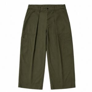 A.PRESSE Usaf Hemmed Bottoms Olive premium military-inspired olive trousers with relaxed fit and modern streetwear styling.