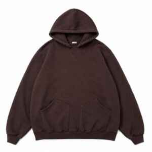 A.PRESSE Attached Sweat Hoodie Burgundy premium cotton vintage streetwear hoodie with attached hood for everyday casual wear.
