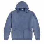 A.PRESSE Vintage Cotton-Jersey Hoodie Blue premium men's cotton streetwear hoodie with relaxed fit and vintage washed finish.