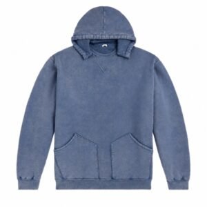 A.PRESSE Vintage Cotton-Jersey Hoodie Blue premium men's cotton streetwear hoodie with relaxed fit and vintage washed finish.