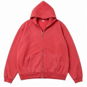 A.PRESSE Vintage Full Zip Sweat Hoodie in premium cotton fleece with vintage wash, full zipper closure, and relaxed streetwear fit for men.