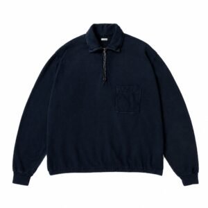 A.PRESSE Vintage Half Zip Sweatshirts premium cotton vintage streetwear pullover with half zip collar and relaxed fit