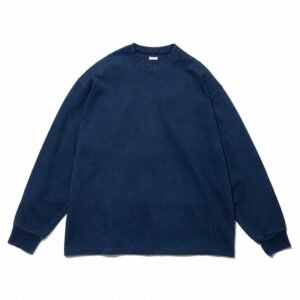 A.PRESSE Vintage L/S T-Shirt Navy premium men's long sleeve streetwear t-shirt in classic navy blue color for everyday wear