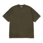 A.PRESSE Vintage S/S T-Shirt Olive premium cotton vintage washed olive green streetwear tee with relaxed fit and classic crew neck design