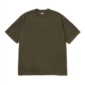 A.PRESSE Vintage S/S T-Shirt Olive premium cotton vintage washed olive green streetwear tee with relaxed fit and classic crew neck design