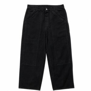 A.PRESSE Vintage Silk Hemp Double Knee Pants in premium silk hemp fabric with relaxed fit and double knee workwear design for modern streetwear.