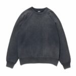 A.PRESSE Vintage Sweatshirt Gray premium cotton fleece crewneck sweatshirt with relaxed fit and vintage-inspired streetwear design.