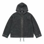 A.PRESSE Vintage US Olive Zip Hoodie premium cotton streetwear hoodie with full zip front and vintage olive color