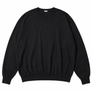 A.PRESSE Wool Cotton High Gauge Crew Neck Sweater premium men's wool cotton high gauge knit crew neck sweater for everyday streetwear style