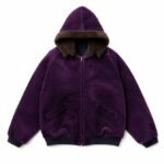 A.PRESSE Souvenir Velour Hooded Jacket in premium velour streetwear design